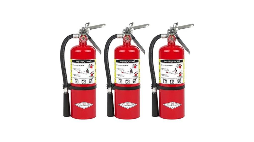 three pack abc fire extinguishers