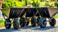 top dual wheel heavy duty wheelbarrows