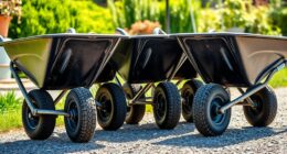 top dual wheel heavy duty wheelbarrows