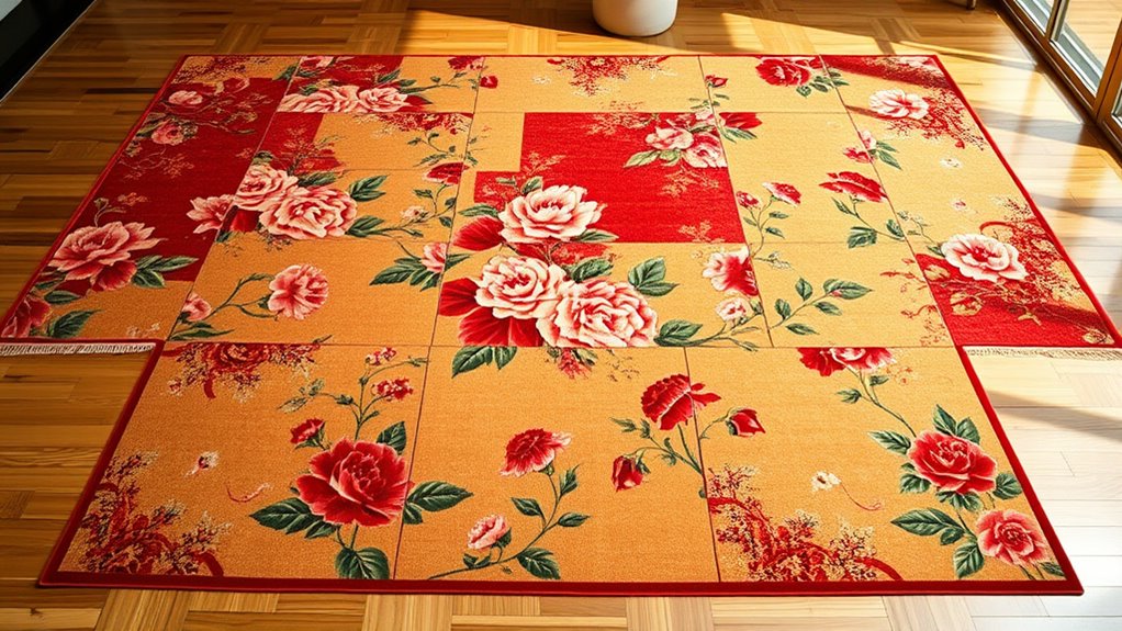 top floral silk carpet selection