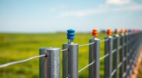 top metal fence insulators