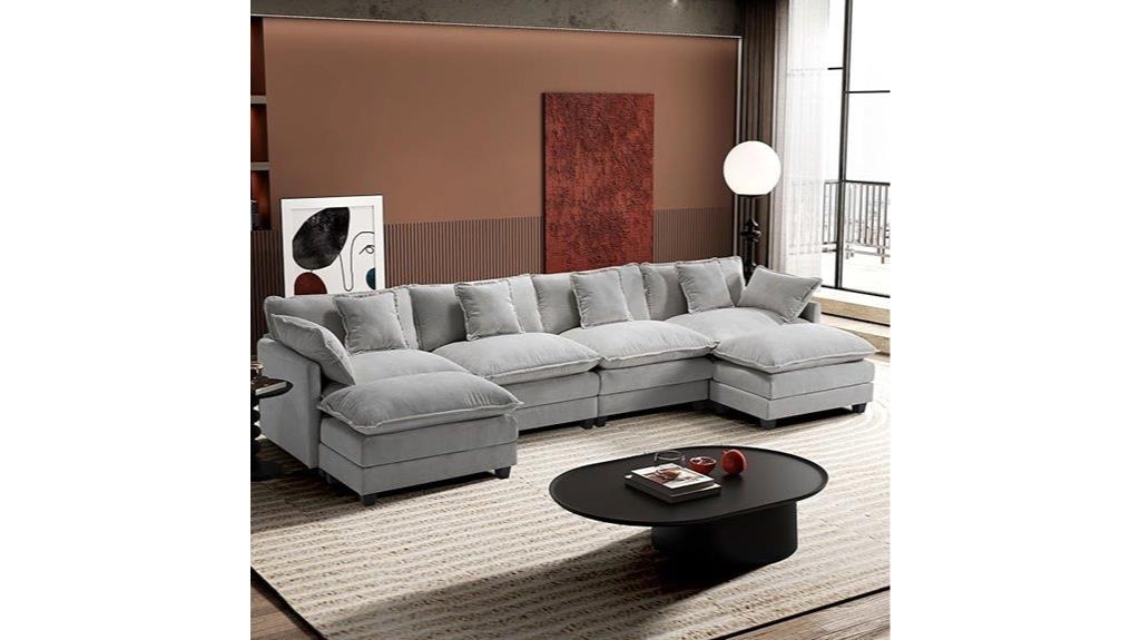 u shaped modern sofa