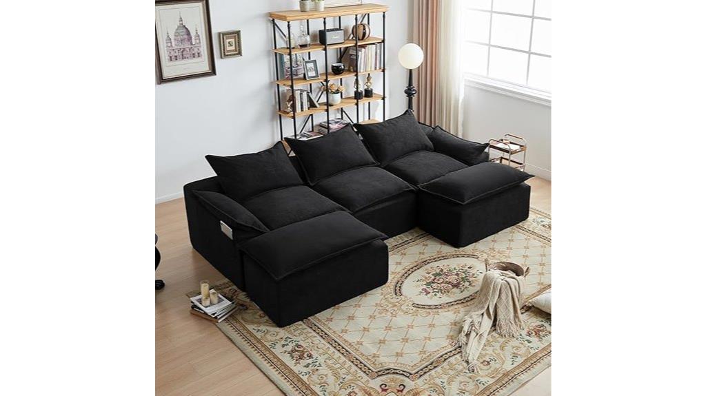 u shaped modular sofa
