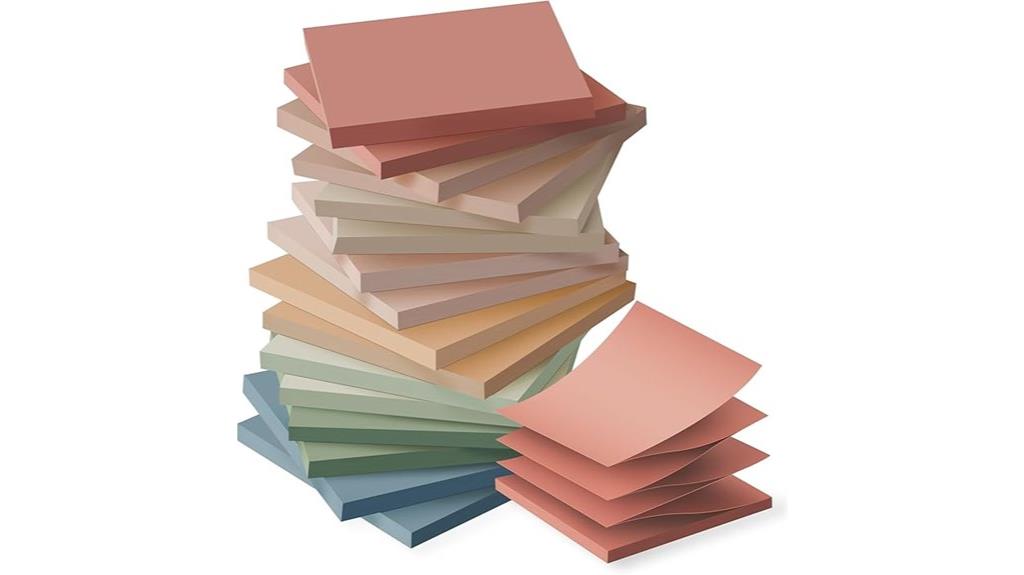 vintage colored sticky notes