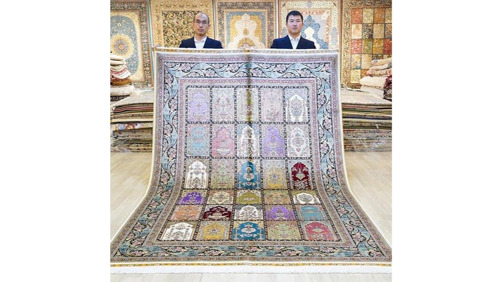 vintage silk oriental rug