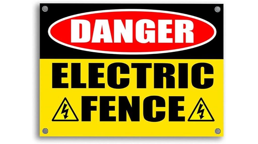 warning electric fence ahead