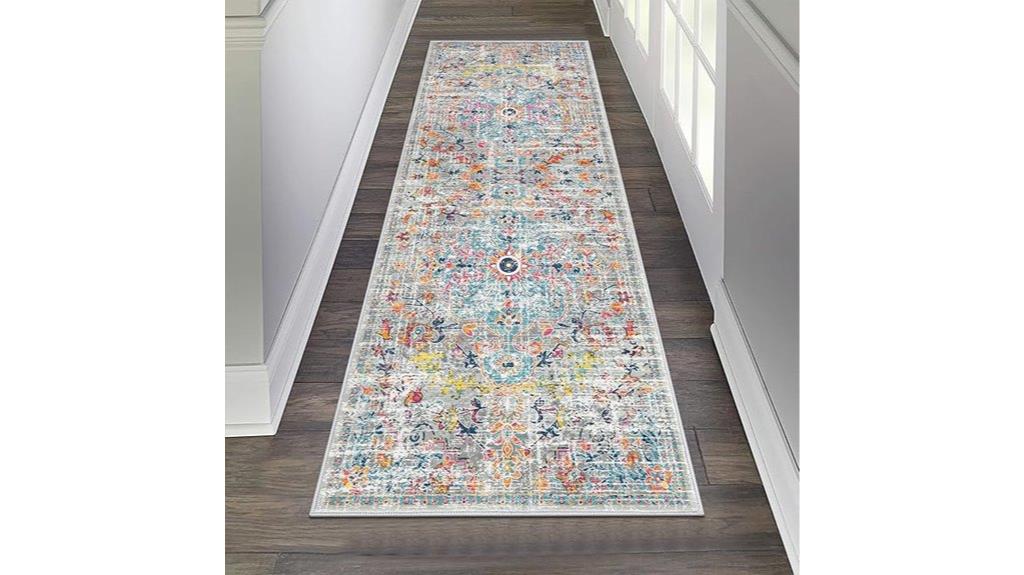 washable farmhouse hallway rug