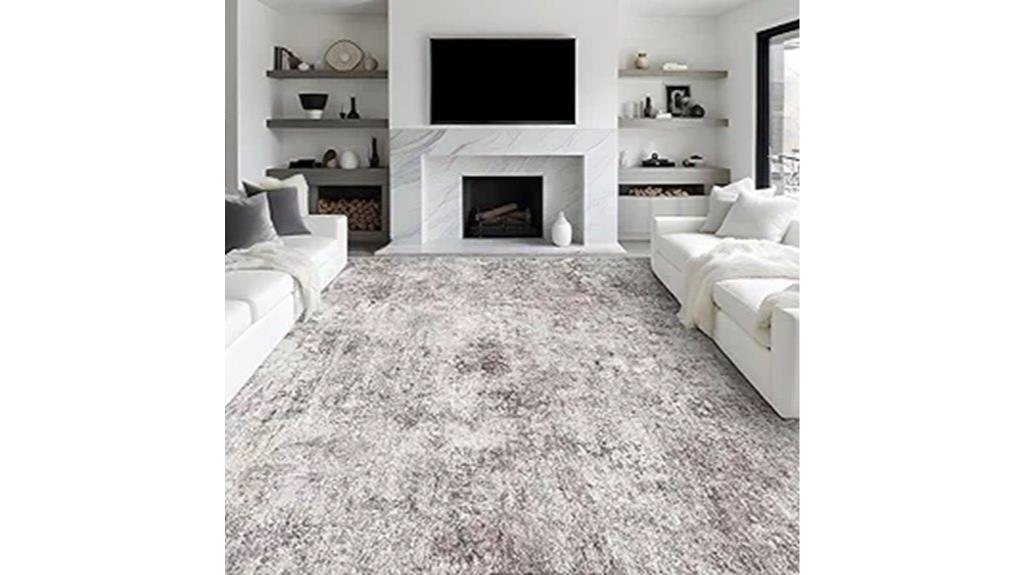 washable modern area rug