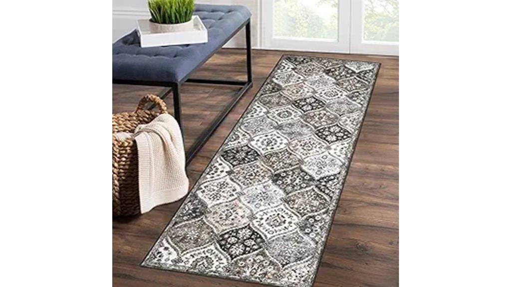 washable moroccan trellis runner