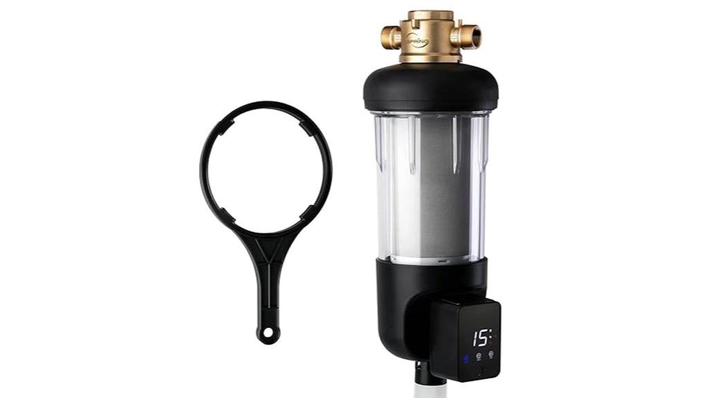 water filter with auto flushing