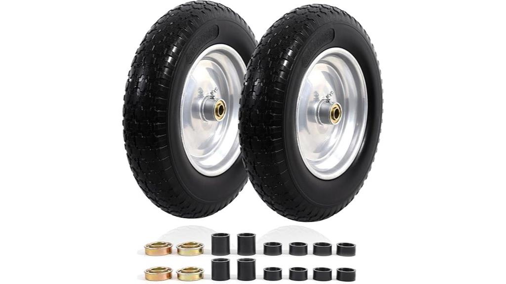 wheelbarrow tire set