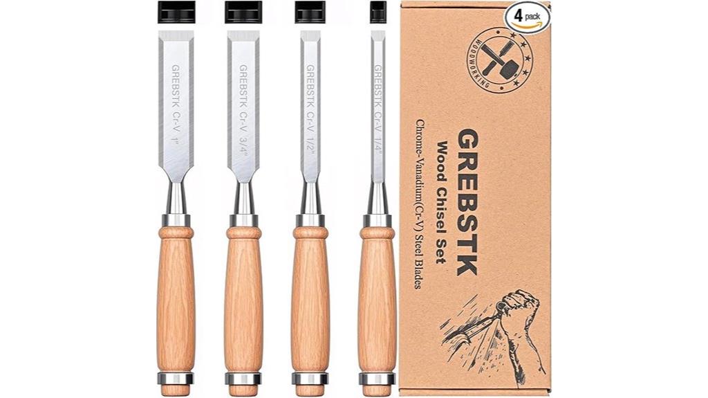 wood chisel set beech handles