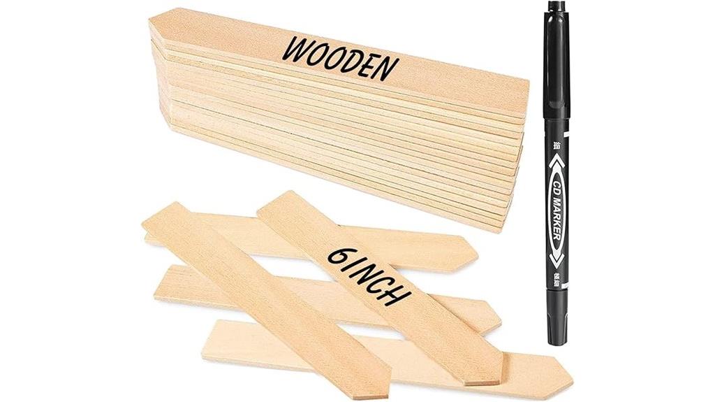wooden plant labels pack