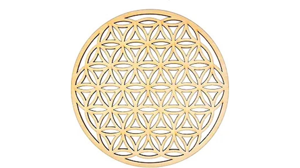 wooden sacred geometry wall art