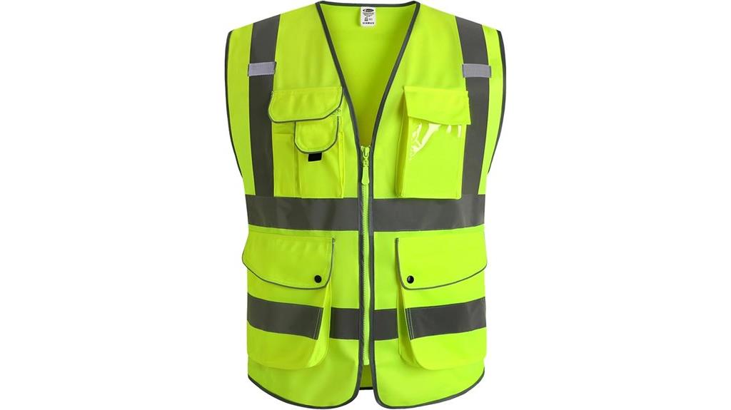 yellow large reflective vest