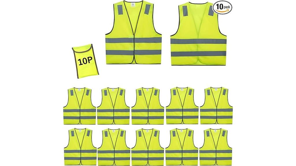 yellow reflective safety vests