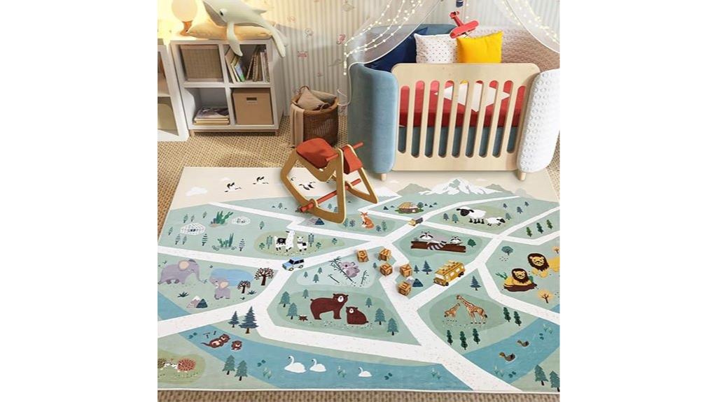 zoo animal car rug