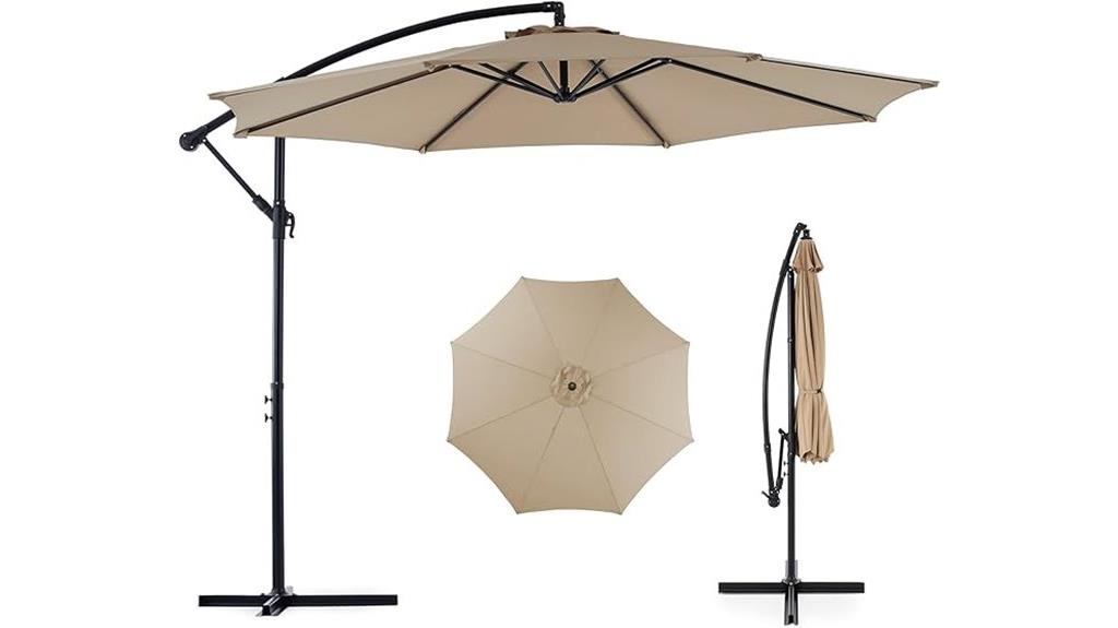 10 foot offset patio umbrella