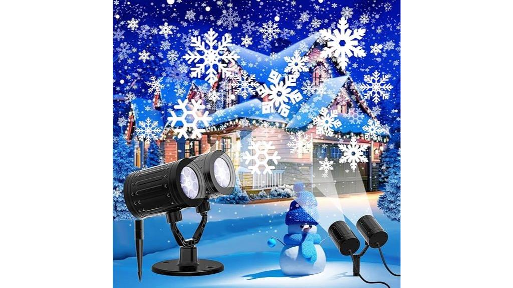 2025 double head snowflake projectors
