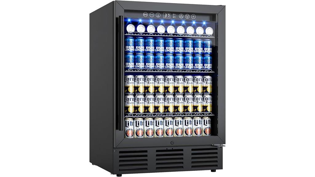 24 glass door fridge