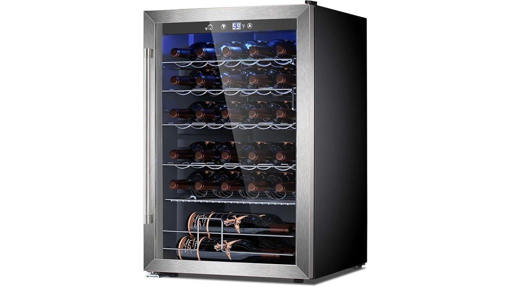 48 bottle freestanding wine cooler