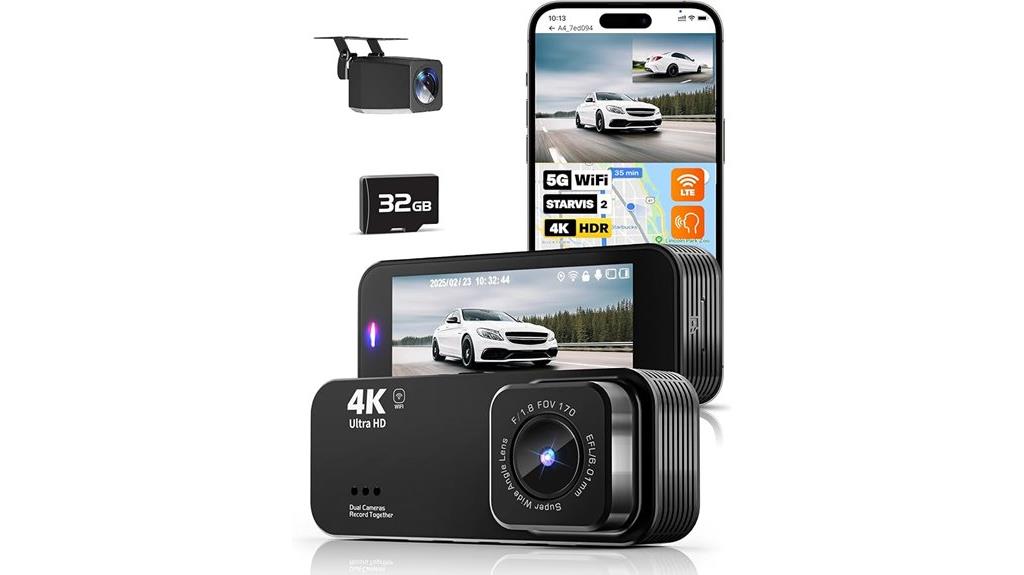 4k dual dash camera