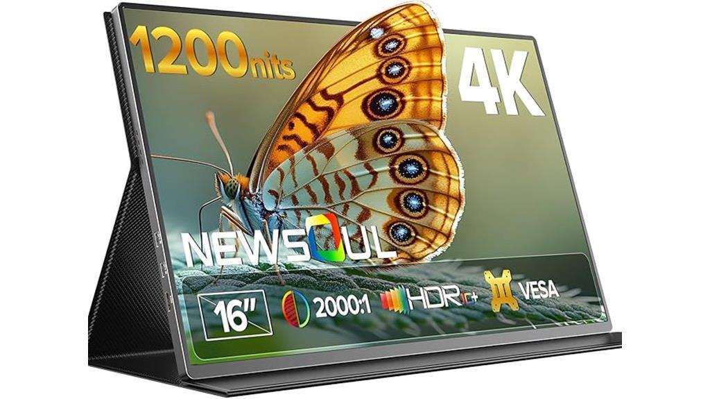 4k portable monitor with accessories