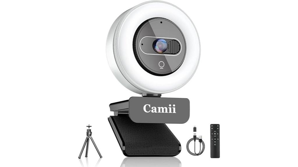4k webcam with light