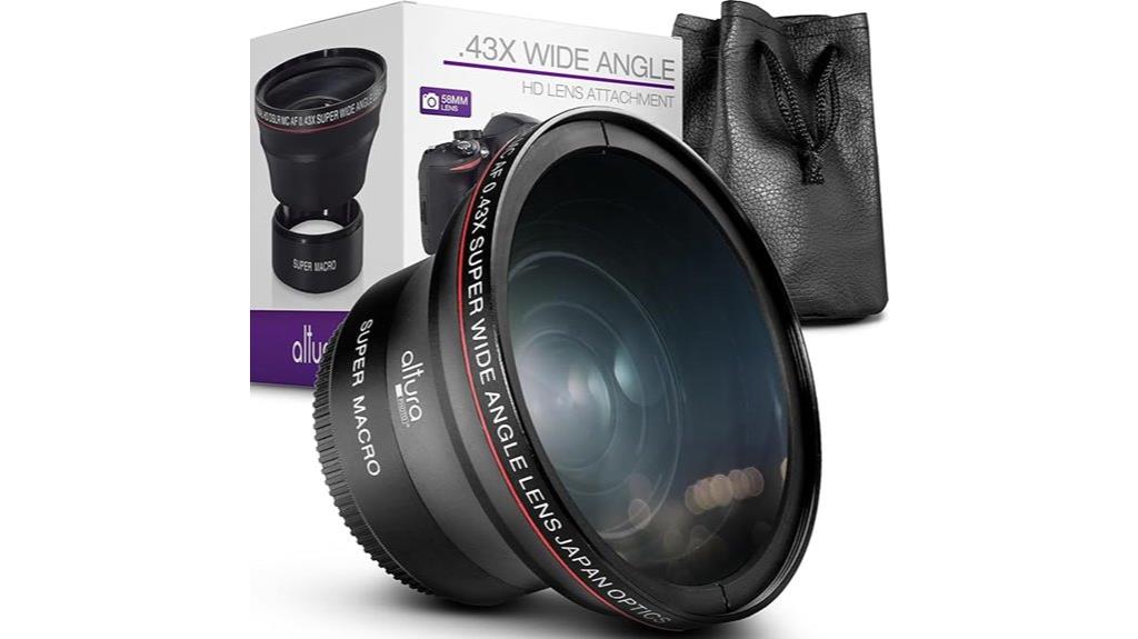 58mm wide angle lens