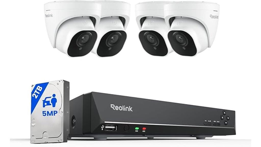 5mp 8ch poe camera system
