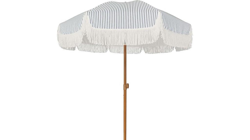 7 foot fringe patio umbrella
