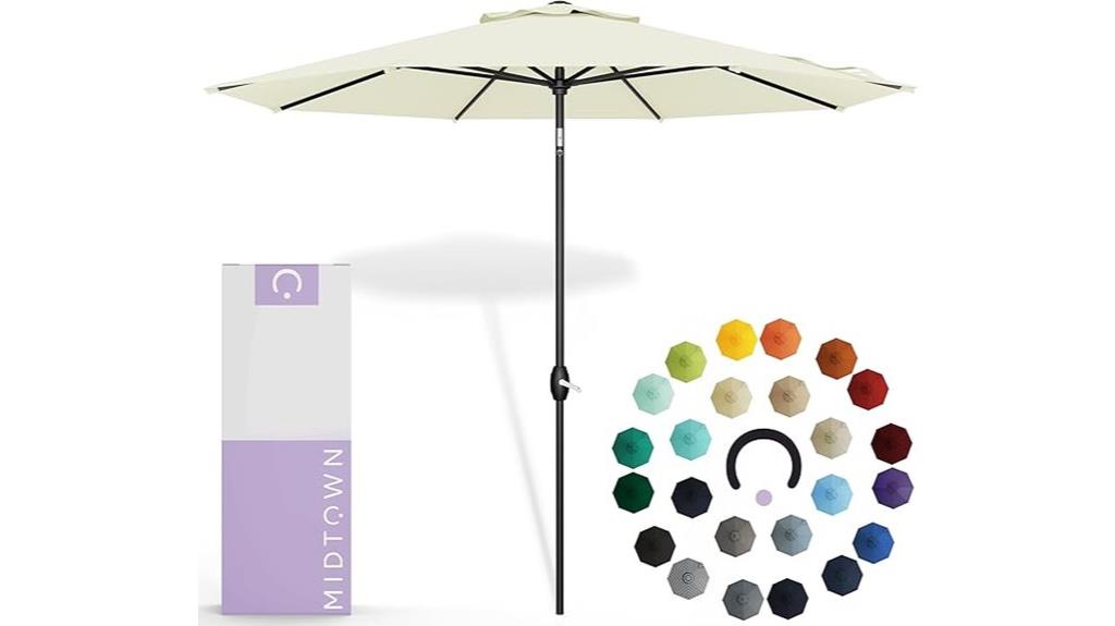 9ft canvas outdoor umbrella