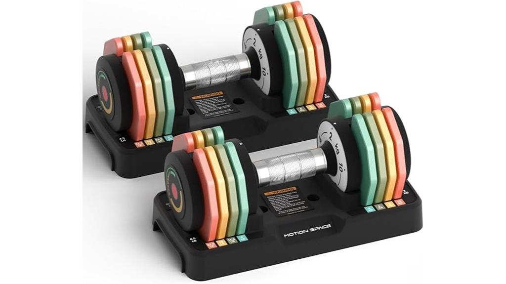 adjustable dumbbell pair