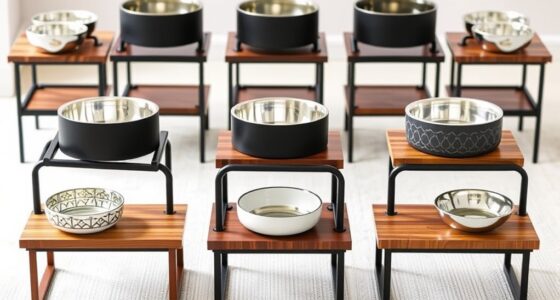 adjustable elevated pet bowls