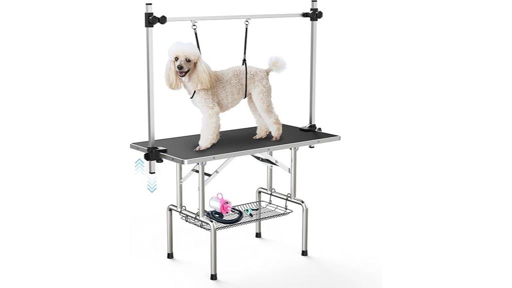 adjustable large dog grooming table