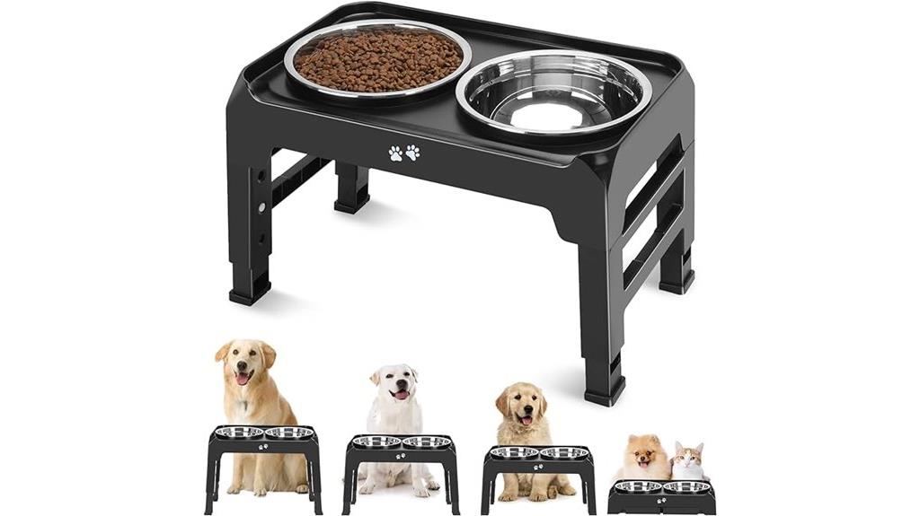 adjustable stainless steel dog bowls