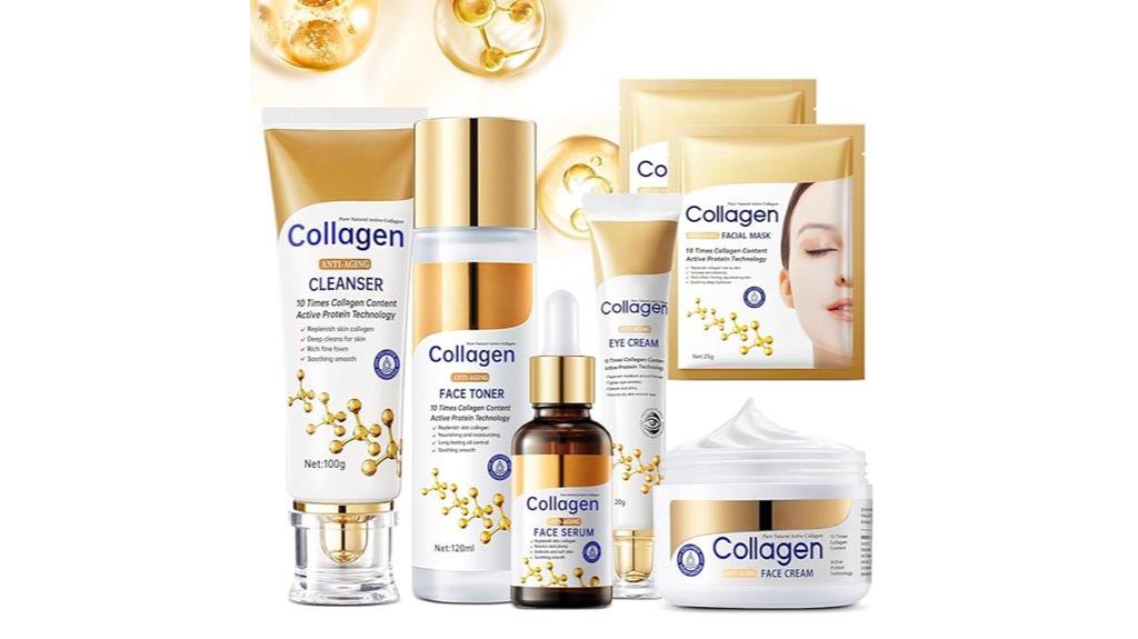 anti aging collagen skincare set