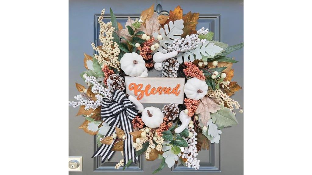 autumn harvest door wreath
