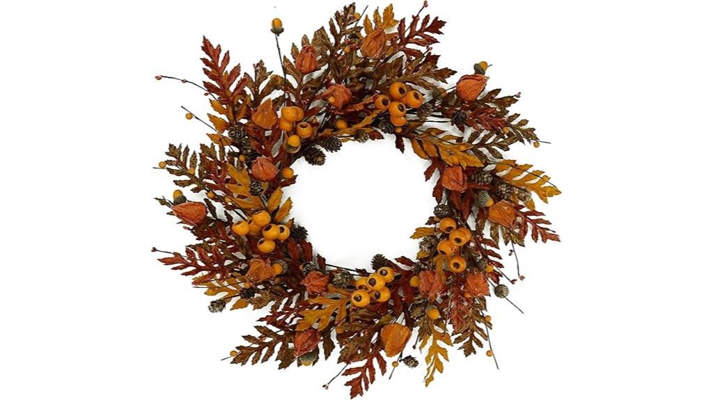 autumn themed decorative wreath
