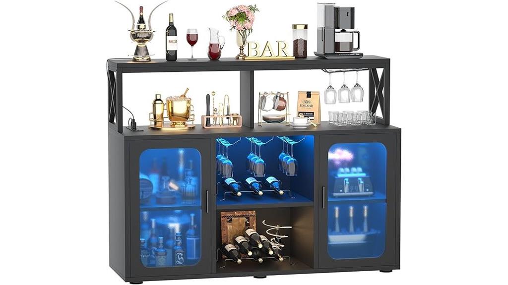 bar cabinet with outlets