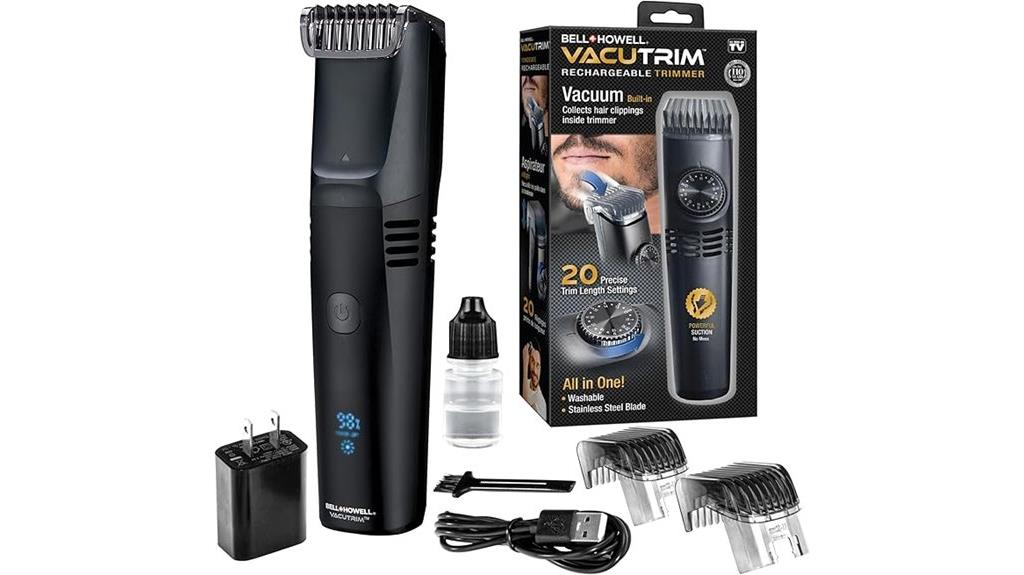 beard trimmer with vacuum