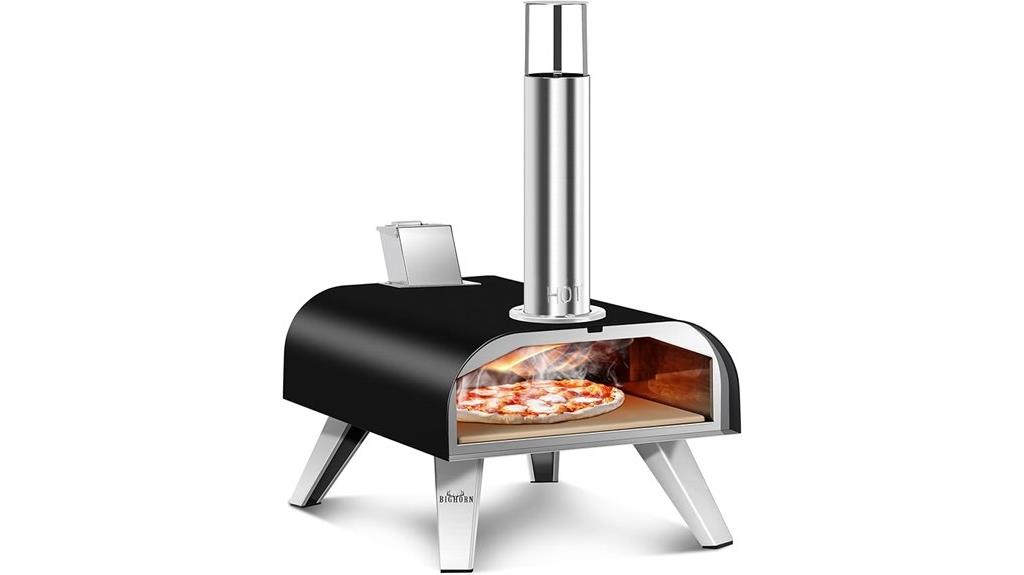 black 12 inch pizza oven