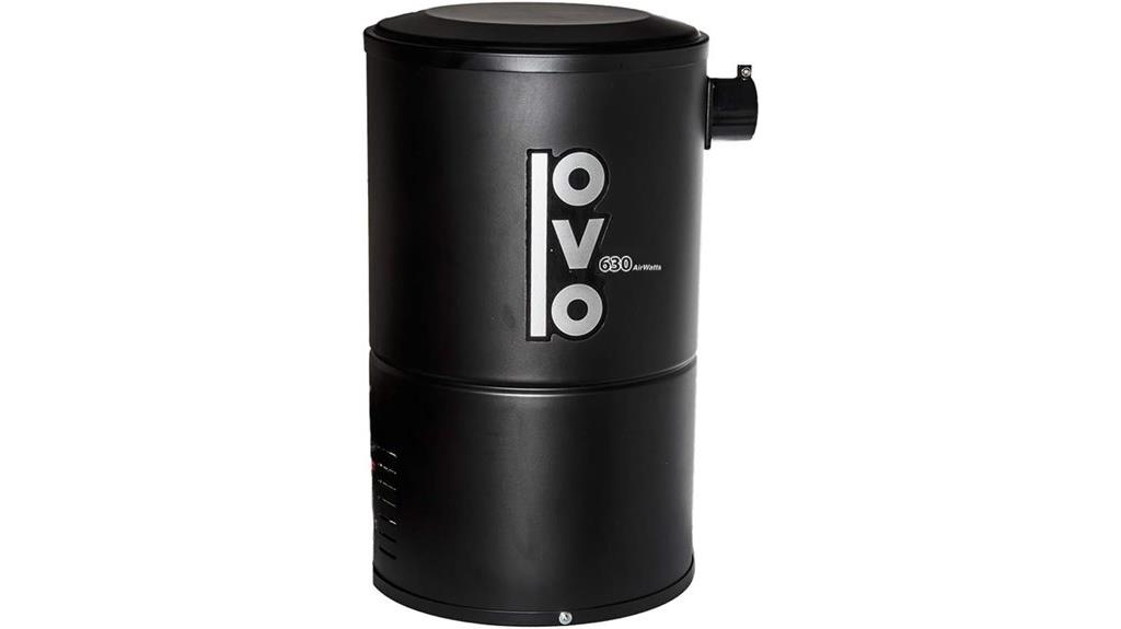 black compact central vacuum