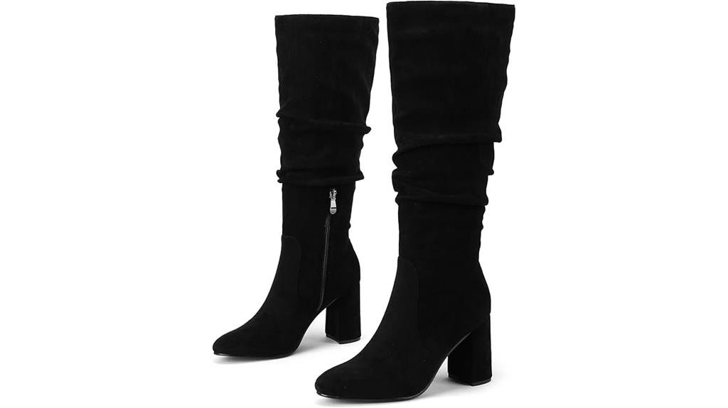 black knee high boots