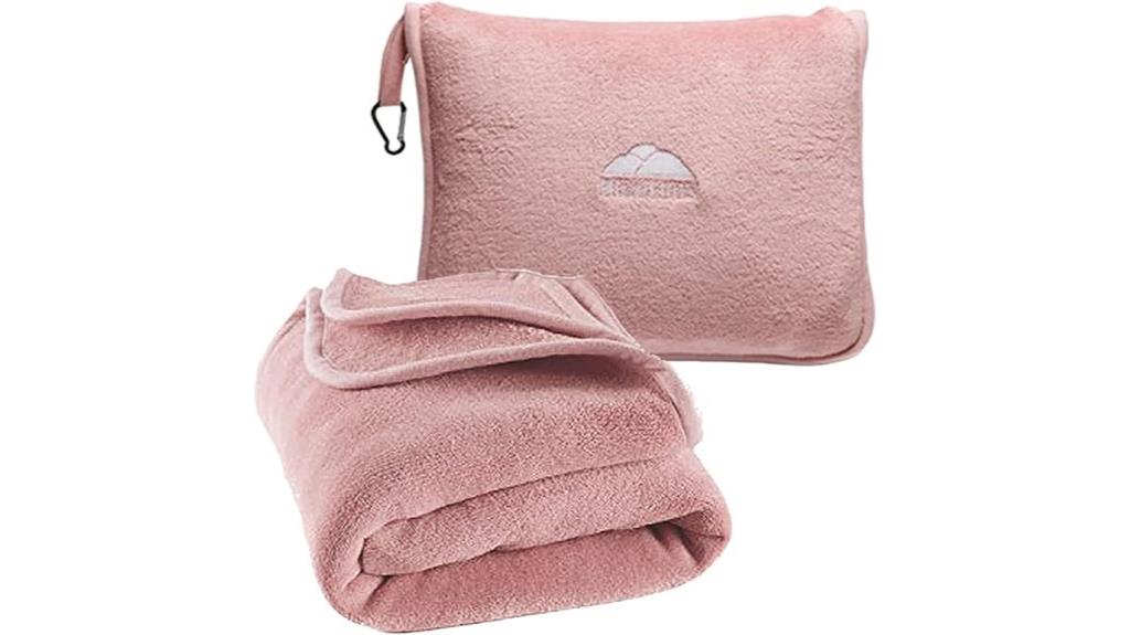 blue soft travel blanket