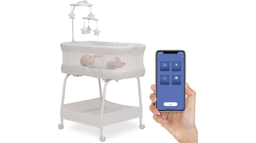 bluetooth enabled alloy bassinet