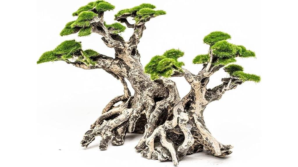 bonsai fish tank decor