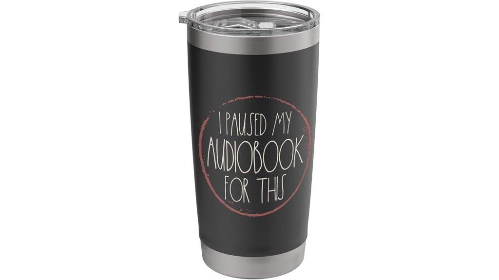 book themed insulated tumbler