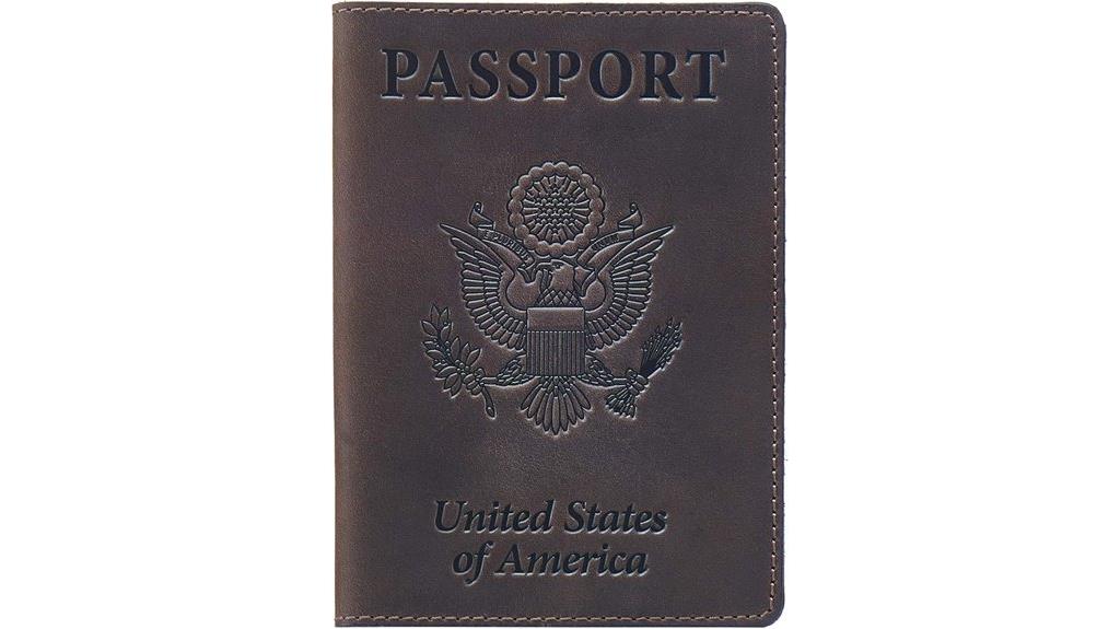 brown vintage leather passport