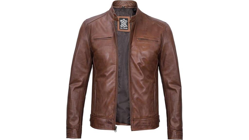cafe racer lambskin jacket